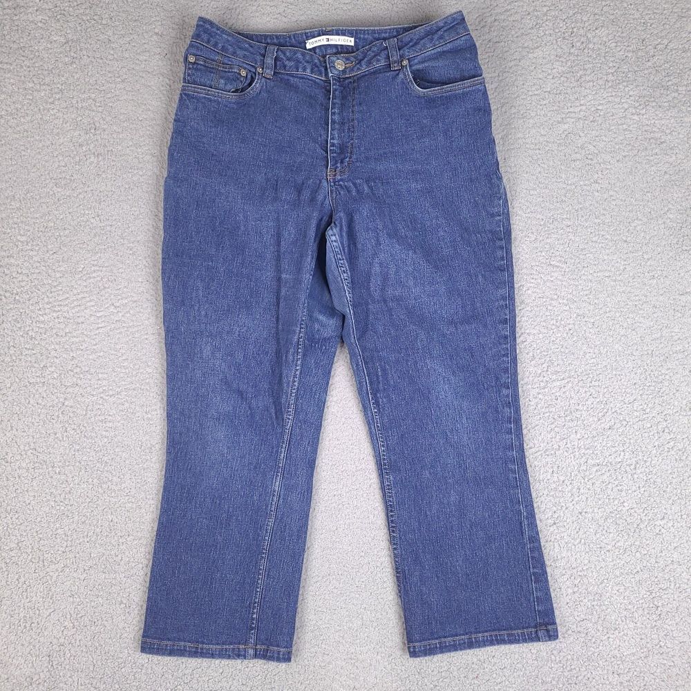 Tommy Hilfiger Jeans Womens Size 12 Blue Cropped Pants 31x24